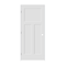 Codel Doors 36" x 80" x 1-3/8" Primed 3-Panel Mission Interior Shaker 7-1/4" RH Prehung Door w/Brshd Chrome Hngs 3068pri8403RH26D714 - alternate 1